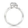 Thumbnail Image 2 of J'Lure Hexagon Brilliant-Cut Lab-Grown Diamond Half-Halo Engagement Ring 1 ct tw 18K White Gold