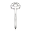 Thumbnail Image 3 of J'Lure Hexagon Brilliant-Cut Lab-Grown Diamond Half-Halo Engagement Ring 1 ct tw 18K White Gold