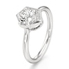 Thumbnail Image 4 of J'Lure Hexagon Brilliant-Cut Lab-Grown Diamond Half-Halo Engagement Ring 1 ct tw 18K White Gold