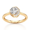 Thumbnail Image 1 of J'Lure Octagon Brilliant-Cut Lab-Grown Diamond Half-Halo Engagement Ring 1 ct tw 18K Yellow Gold
