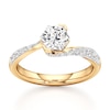 Thumbnail Image 1 of J'Lure Hexagon Brilliant-Cut Lab-Grown Diamond Bypass Engagement Ring 1-3/8 ct tw 18K Yellow Gold
