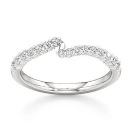J'Lure Lab-Grown Diamond Contour Wedding Band 1/3 ct tw 18K White Gold