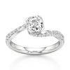 Thumbnail Image 1 of J'Lure Octagon Step-Cut Lab-Grown Diamond Bypass Engagement Ring 1-1/3 ct tw 18K White Gold