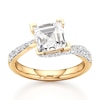 Thumbnail Image 1 of J'Lure Carre Step-Cut Lab-Created Diamond Bypass Engagement Ring 2-1/2 ct tw 18K Yellow Gold