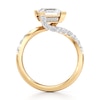 Thumbnail Image 2 of J'Lure Carre Step-Cut Lab-Created Diamond Bypass Engagement Ring 2-1/2 ct tw 18K Yellow Gold