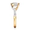 Thumbnail Image 3 of J'Lure Carre Step-Cut Lab-Created Diamond Bypass Engagement Ring 2-1/2 ct tw 18K Yellow Gold