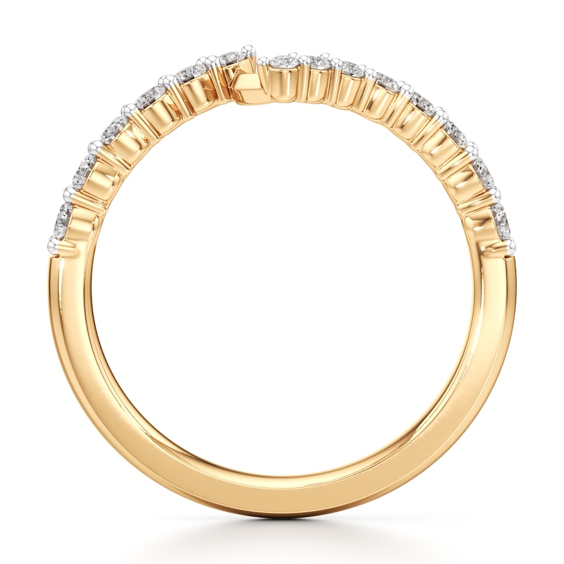 Main Image 2 of J'Lure Lab-Grown Diamond Contour Wedding Band 3/8 ct tw 18K Yellow Gold