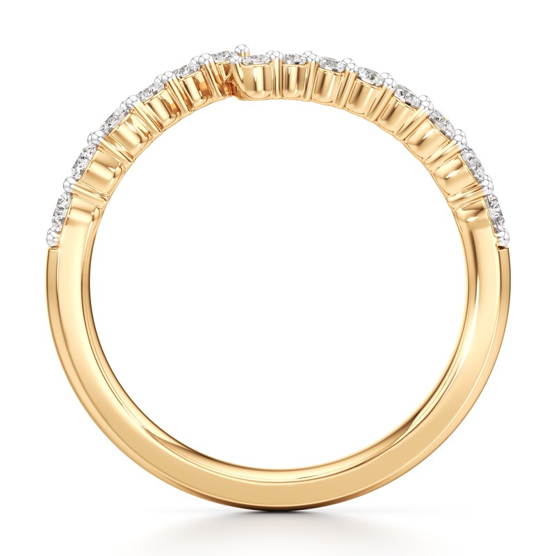 Main Image 2 of J'Lure Lab-Created Diamond Contour Wedding Band 3/8 ct tw 18K Yellow Gold