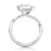 Thumbnail Image 2 of J'Lure Carre Step-Cut Lab-Grown Diamond Bypass Engagement Ring 3-1/2 ct tw 18K White Gold