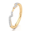 Thumbnail Image 4 of J'Lure Lab-Grown Diamond Angled Contour Wedding Band 1/6 ct tw 18K Yellow Gold