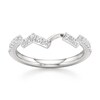 Thumbnail Image 1 of J'Lure Lab-Created Diamond Angled Contour Wedding Band 1/4 ct tw 18K White Gold