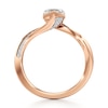Thumbnail Image 2 of J'Lure Hexagon Step-Cut Lab-Grown Diamond Bypass Engagement Ring 1-1/6 ct tw 18K Rose Gold