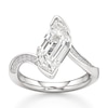Thumbnail Image 1 of J'Lure Leaf Step-Cut Lab-Grown Diamond Bypass Engagement Ring 3-1/5 ct tw 18K White Gold