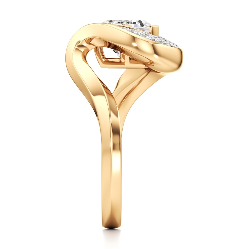 Main Image 3 of J'Lure Hexagon Brilliant-Cut Lab-Grown Diamond Engagement Ring 2 ct tw 18K Yellow Gold