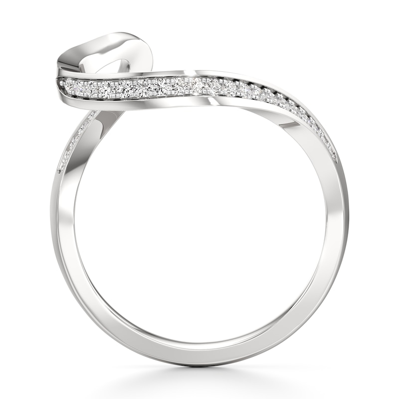 Main Image 2 of J'Lure Lab-Grown Diamond Contour Wedding Band 1/6 ct tw 18K White Gold