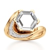 Thumbnail Image 1 of J'Lure Hexagon Portrait-Cut Lab-Grown Diamond Engagement Ring 3 ct tw 18K Yellow Gold