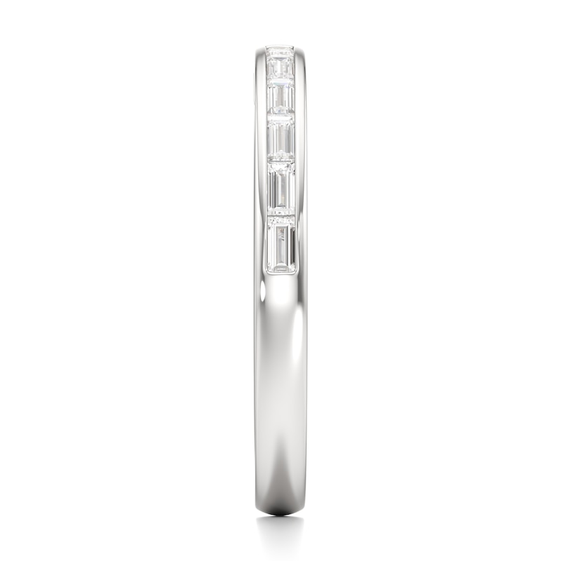 Main Image 3 of J'Lure Baguette-Cut Lab-Grown Diamond Contour Wedding Band 3/8 ct tw 18K White Gold