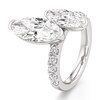 Thumbnail Image 4 of J'Lure Moval Old-Cut Two-Stone Lab-Grown Diamond Engagement Ring 4-5/8 ct tw 18K White Gold