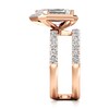 Thumbnail Image 3 of J'Lure Imperial-Emerald Step-Cut Lab-Grown Diamond Spiral Engagement Ring 3-7/8 ct tw 18K Rose Gold