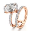 Thumbnail Image 4 of J'Lure Imperial-Emerald Step-Cut Lab-Grown Diamond Spiral Engagement Ring 3-7/8 ct tw 18K Rose Gold