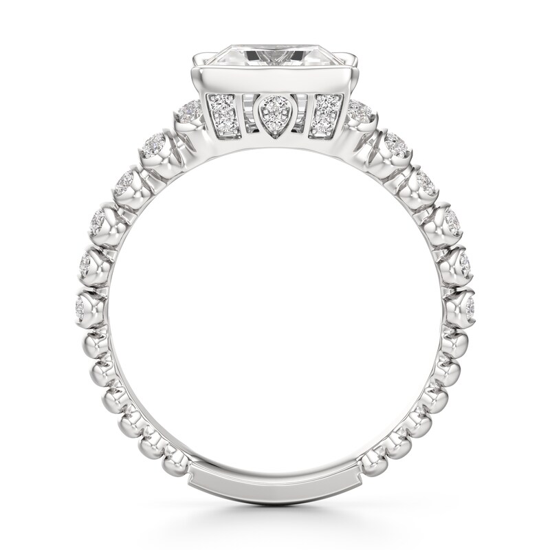 Main Image 2 of J'Lure Carre Step-Cut Lab-Grown Diamond Engagement Ring 2-1/3 ct tw 18K White Gold