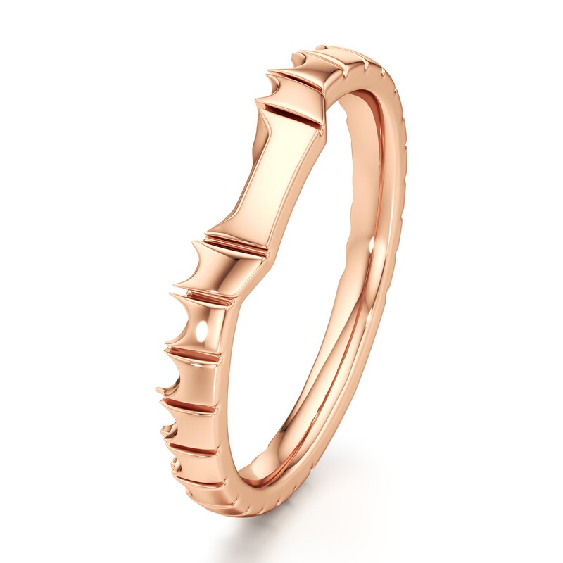 Main Image 4 of J'Lure Contour Wedding Band 18K Rose Gold