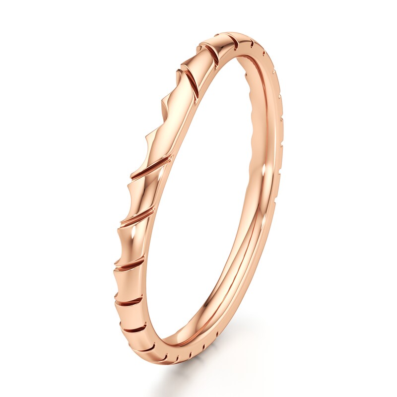 Main Image 4 of J'Lure Contour Wedding Band 18K Rose Gold
