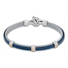 Thumbnail Image 4 of Baraka Men's Layered Cord Diamond Bracelet 1/10 ct tw Stainless Steel, Blue Ion Plating & 18K Yellow Gold 7.75"