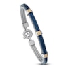Thumbnail Image 5 of Baraka Men's Layered Cord Diamond Bracelet 1/10 ct tw Stainless Steel, Blue Ion Plating & 18K Yellow Gold 7.75"