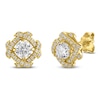 Thumbnail Image 2 of Unspoken Diamond Halo Stud Earrings 1 ct tw 14K Yellow Gold