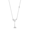 Thumbnail Image 1 of J'Lure Oval Step-Cut, Pear Step-Cut & Round-Cut Lab-Grown Diamond Y-Drop Necklace 3-1/3 ct tw 14K White Gold 18"