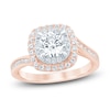 Thumbnail Image 1 of Round-Cut Lab-Grown Diamond Bypass Halo Ring 1 ct tw 14K Rose Gold