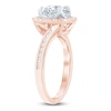 Thumbnail Image 2 of Round-Cut Lab-Grown Diamond Bypass Halo Ring 1 ct tw 14K Rose Gold