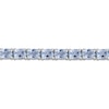 Thumbnail Image 2 of Oval-Cut Natural Aquamarine Line Bracelet Sterling Silver 7.25"