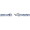 Thumbnail Image 3 of Oval-Cut Natural Aquamarine Line Bracelet Sterling Silver 7.25"