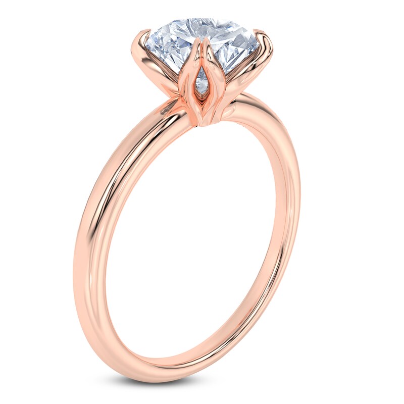 Main Image 2 of Certified Round-Cut Diamond Solitaire Engagement Ring 1-1/2 ct tw 18K Rose Gold (SI2/G)
