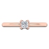 Thumbnail Image 3 of Certified Princess-Cut Diamond Solitaire Engagement Ring 1/4 ct tw 14K Rose Gold (I1/I)
