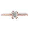 Thumbnail Image 3 of Certified Emerald-Cut Diamond Solitaire Engagement Ring 1/2 ct tw 18K Rose Gold (SI2/G)