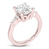 Thumbnail Image 2 of Oval-Cut Lab-Grown Diamond Floral Engagement Ring 2 ct tw 14K Rose Gold
