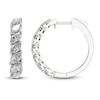 Thumbnail Image 1 of Marquise-Cut Lab-Grown Diamond Tilted Hoop Earrings 2 ct tw 14K White Gold