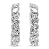 Thumbnail Image 4 of Marquise-Cut Lab-Grown Diamond Tilted Hoop Earrings 2 ct tw 14K White Gold