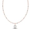 Thumbnail Image 1 of J'Lure Oval Portrait-Cut Lab-Grown Diamond Necklace 4-1/3 ct tw 14K Rose Gold 16.5"