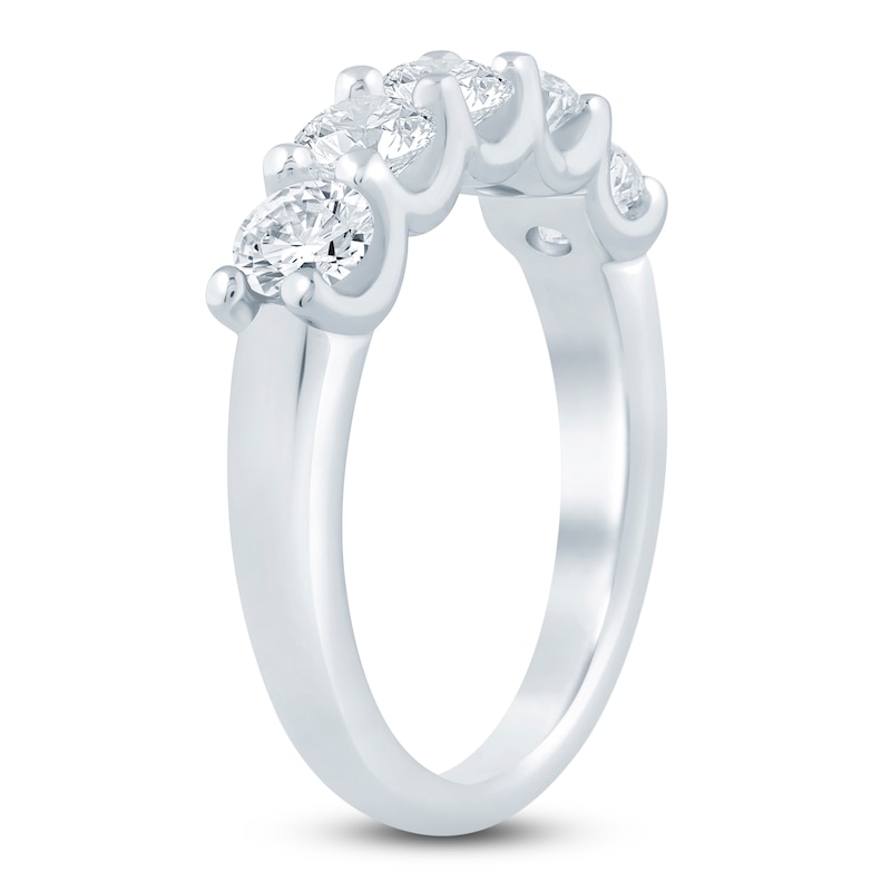 Main Image 2 of Lab-Grown Diamond Five-Stone Anniversary Ring 1-1/2 ct tw 14K White Gold