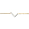 Thumbnail Image 2 of Diamond Initial L Bracelet 1/15 ct tw 10K Yellow Gold 7.5"