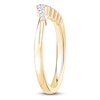 Thumbnail Image 2 of Certified Diamond Graduated Contour Anniversary Ring 1/6 ct tw 14K Yellow Gold