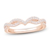 Thumbnail Image 1 of Certified Diamond Chevron Twist Enhancer Ring 1/5 ct tw 14K Rose Gold