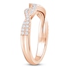 Thumbnail Image 2 of Certified Diamond Chevron Twist Enhancer Ring 1/5 ct tw 14K Rose Gold