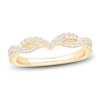 Thumbnail Image 1 of Certified Diamond Chevron Twist Enhancer Ring 1/5 ct tw 14K Yellow Gold