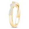 Thumbnail Image 2 of Certified Diamond Chevron Twist Enhancer Ring 1/5 ct tw 14K Yellow Gold