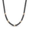 Thumbnail Image 1 of Men's Curb Chain Necklace 8mm Black & Yellow Ion-Plated Stainless Steel 22"